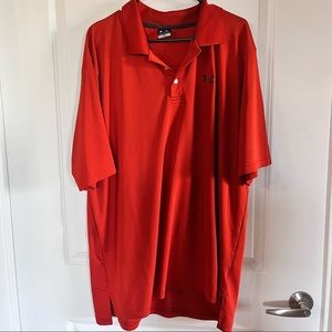 Mens Dark Orange Performance Polo